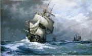 unknow artist Seascape, boats, ships and warships. 50 china oil painting reproduction